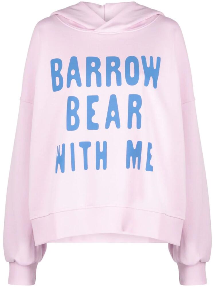 BARROW bear-print jersey hoodie - Pink Cover