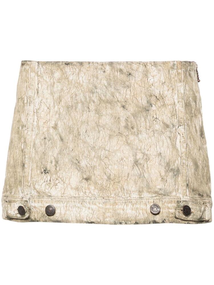 Acne Studios coated denim mini skirt - Green Cover