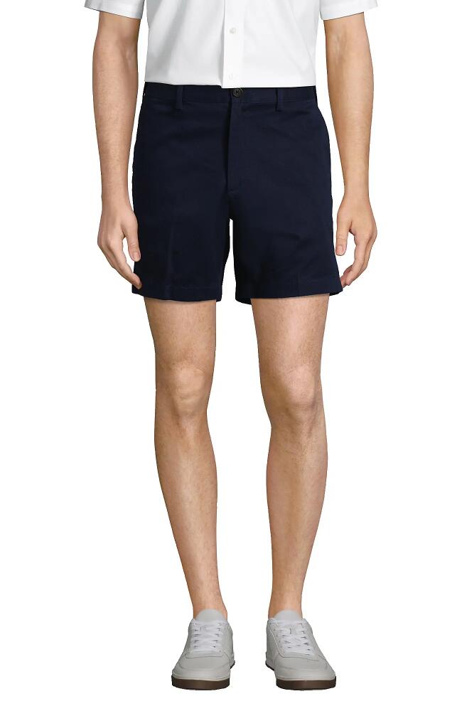 Lands' End Comfort Waist 6" No Iron Chino Shorts in Radiant Navy Cover