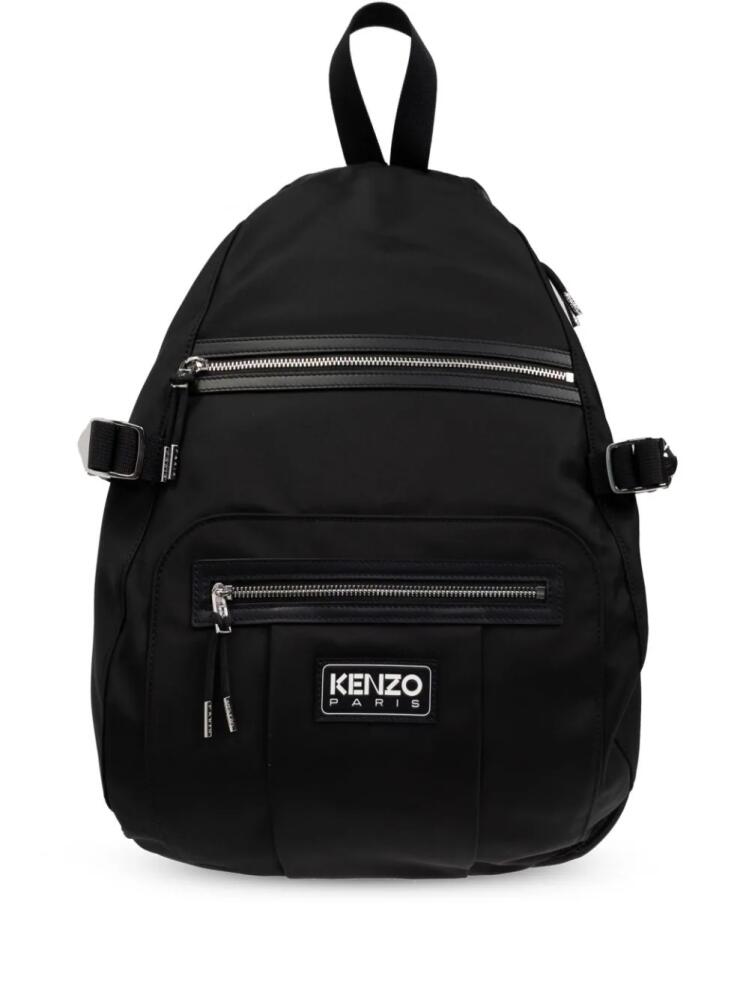 Kenzo logo-patch backpack - Black Cover