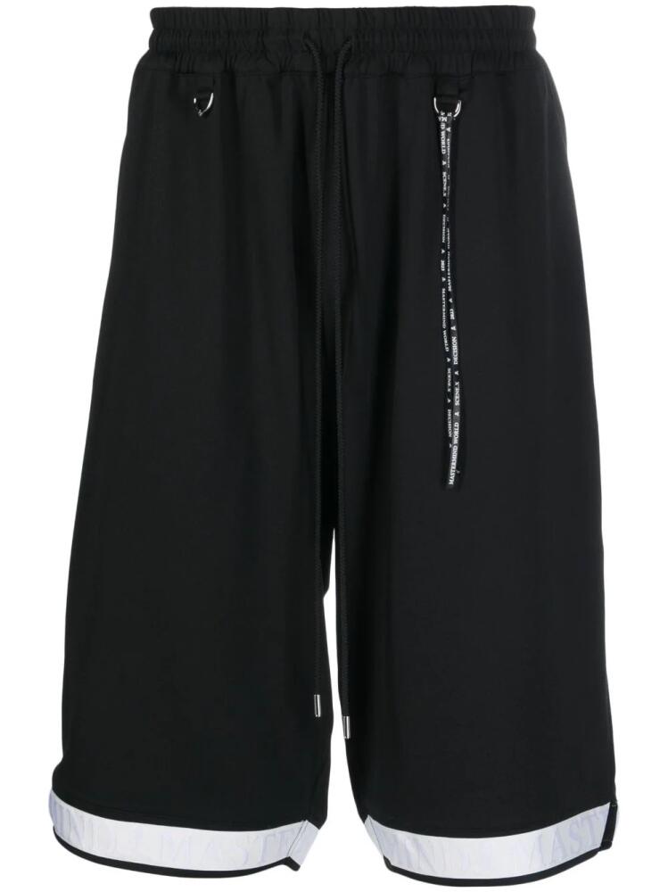 Mastermind Japan logo-jacquard track shorts - Black Cover