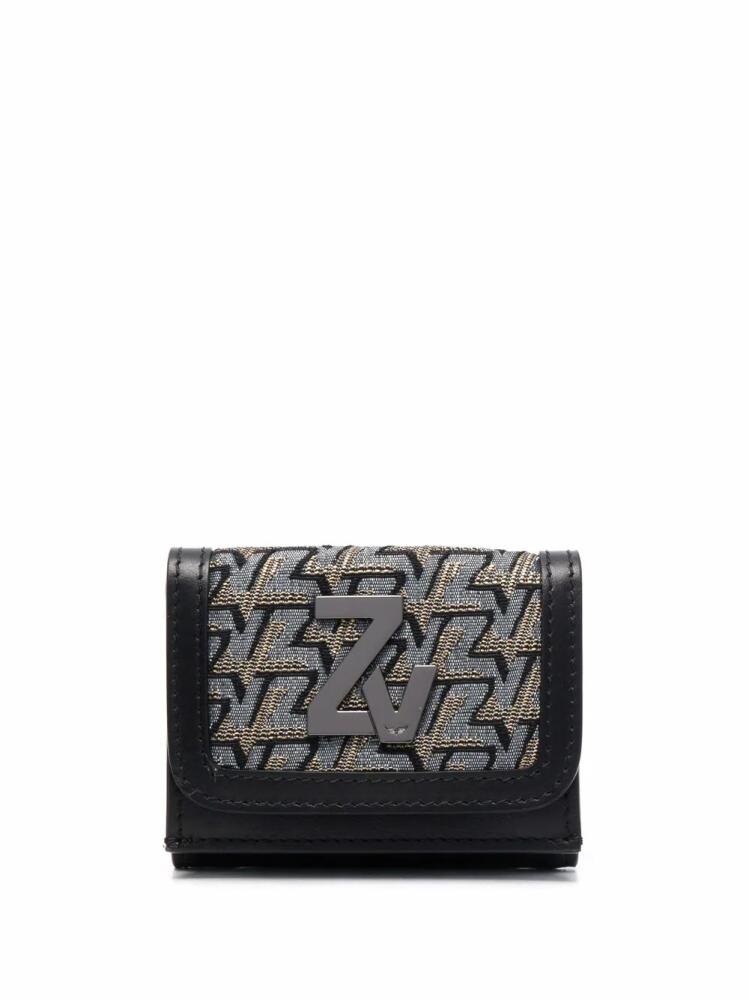 Zadig&Voltaire monogram trifold wallet - Black Cover