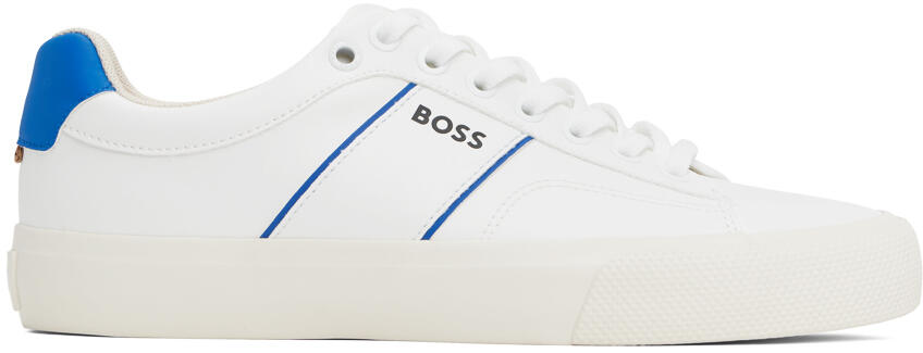 BOSS White Cupsole Lace-Up Sneakers Cover