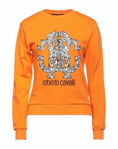 Roberto Cavalli Woman Sweatshirt Orange Cotton Cover