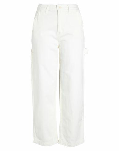 Vans Wm Ground Work Pant Woman Pants White Cotton Cover