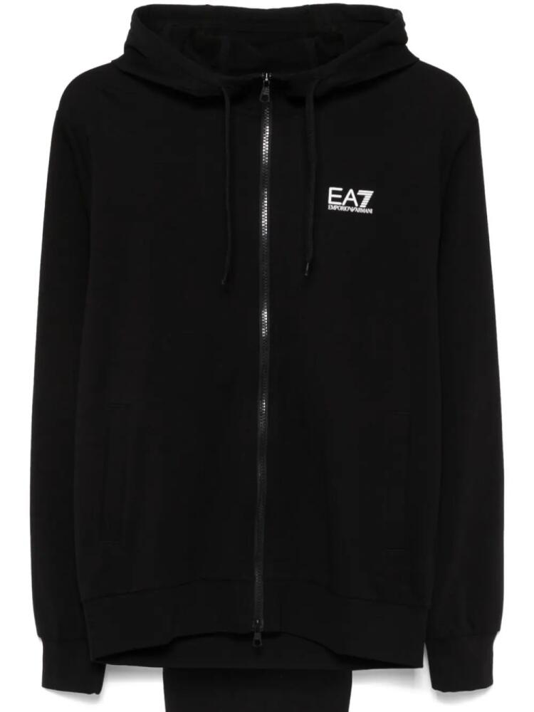 Ea7 Emporio Armani zip-up tracksuit set - Black Cover