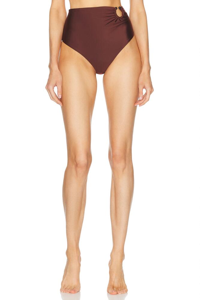 Johanna Ortiz Taita Bikini Bottom in Chocolate Cover