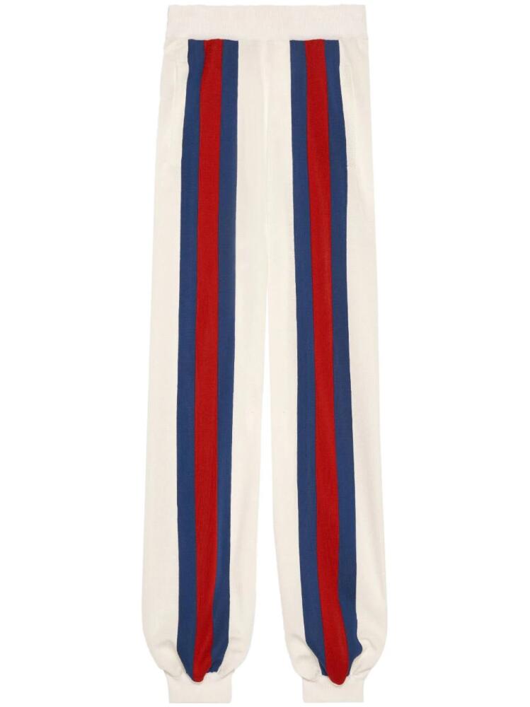 Gucci Web-stripe-detail panelled track pants - White Cover