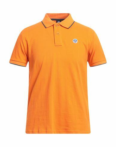 North Sails Man Polo shirt Orange Cotton Cover