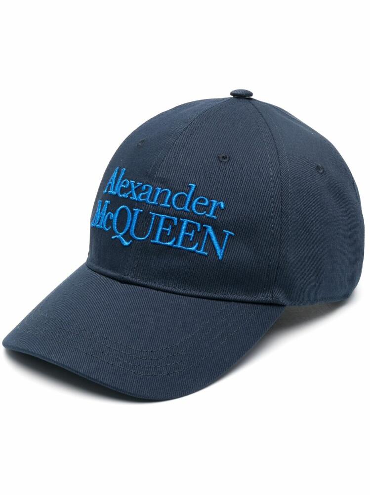 Alexander McQueen logo-embroidered baseball cap - Blue Cover