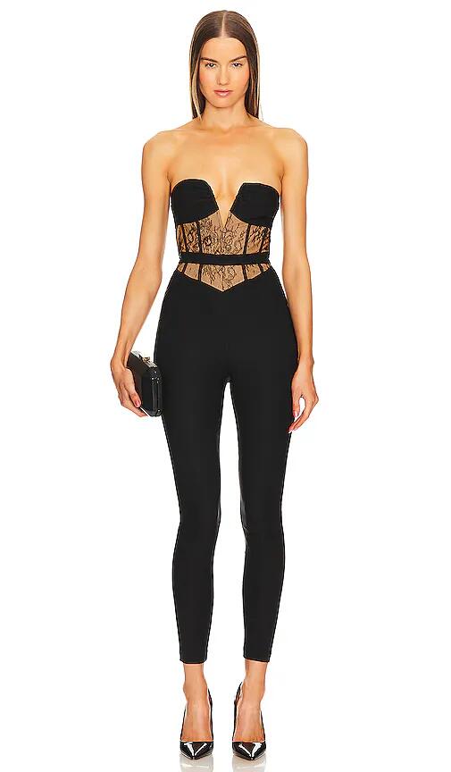 Michael Costello x REVOLVE Billie Jumpsuit in Black Cover