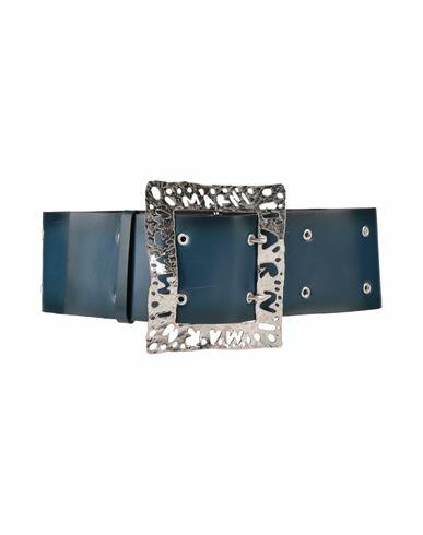 Marni Woman Belt Navy blue Leather Cover