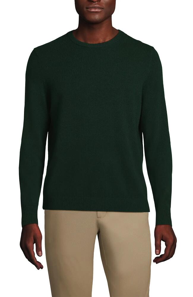 Lands' End Fine Gauge Cashmere Sweater in Dark Pine Green Cover