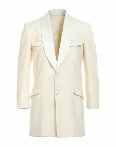 Maison Margiela Man Blazer Ivory Wool, Silk, Polyester Cover