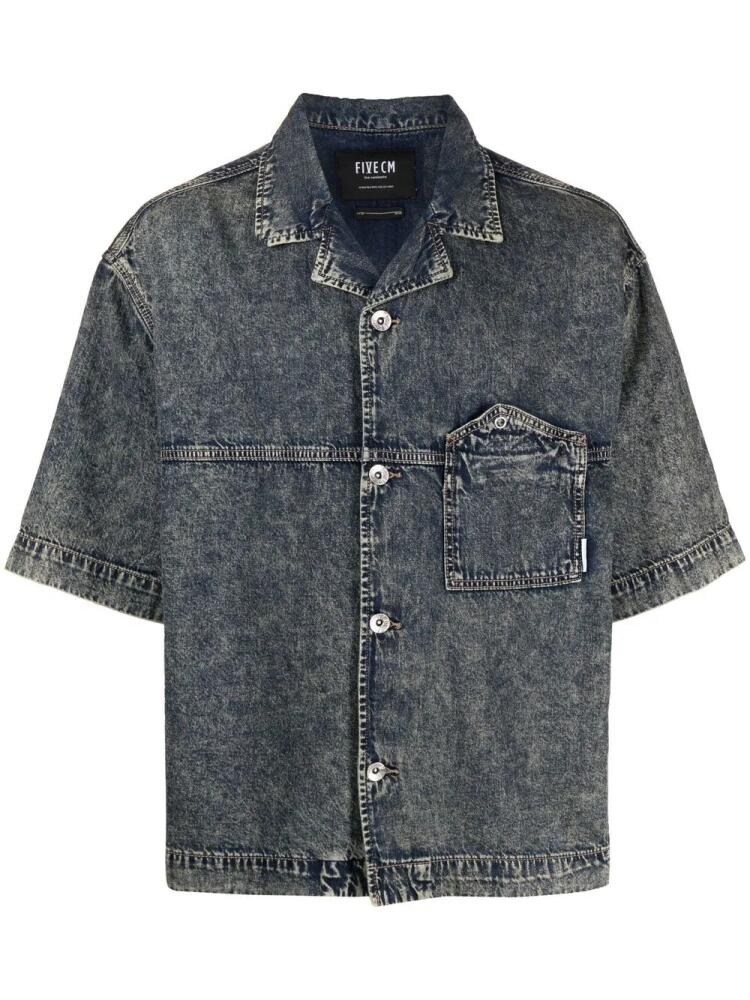 FIVE CM short-sleeve denim shirt - Blue Cover