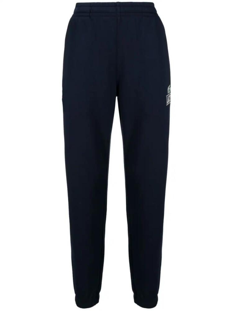 Lacoste logo-print cotton track pants - Blue Cover