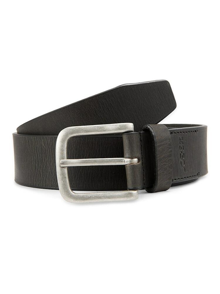 Joe's Jeans Men's Textured Box Frame Buckle Belt - Black Cover