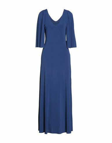 Kaos Woman Maxi dress Blue Acetate, Polyamide, Elastane Cover