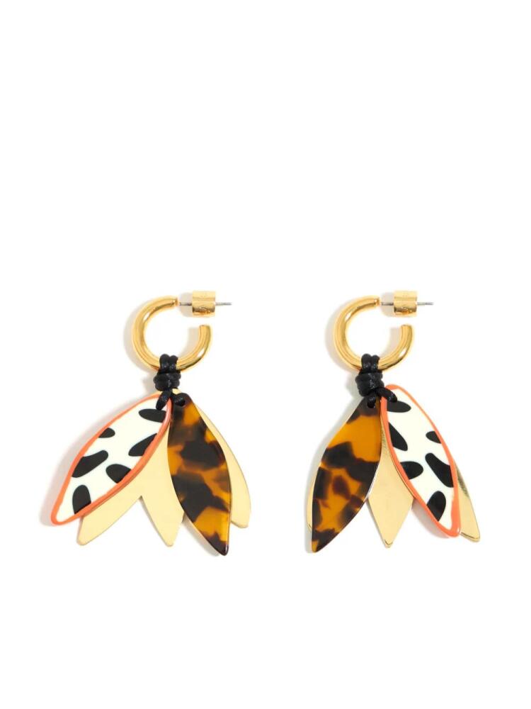 Bimba y Lola sculpted-hoop drop earrings - Gold Cover