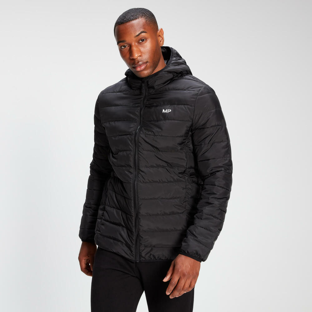 MP Men's Lightweight Hooded Packable Puffer Jacket - Black Cover