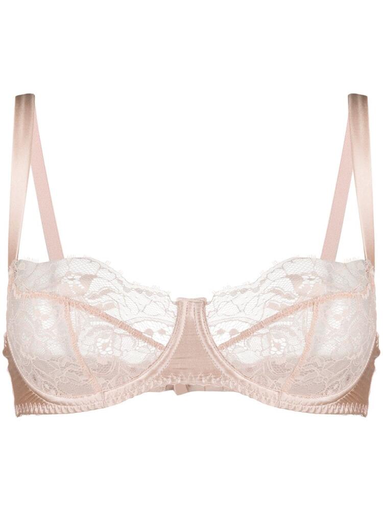 Fleur Of England Sig lace balconette bra - Pink Cover