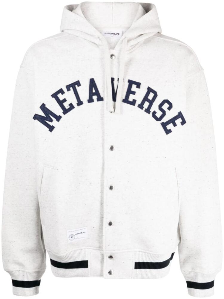 CHOCOOLATE Metaverse mélange-jersey hoodie - Grey Cover