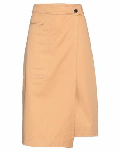 Patrizia Pepe Woman Midi skirt Sand Cotton, Elastane Cover