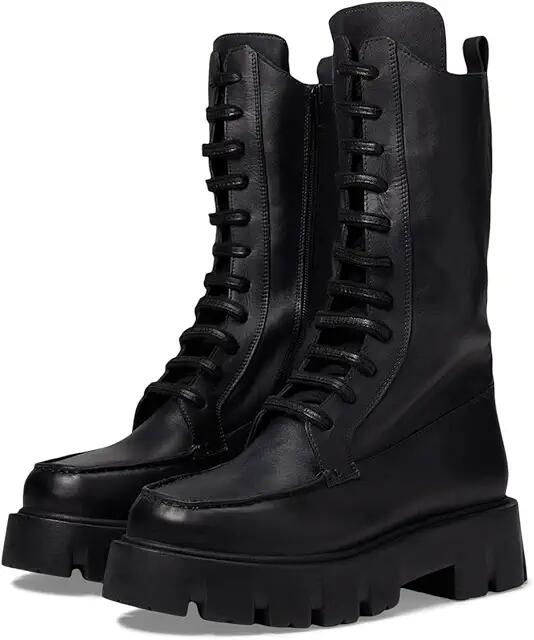 Free People Jones Lug Sole Lace-Up Boot (Black) Women's Boots Cover