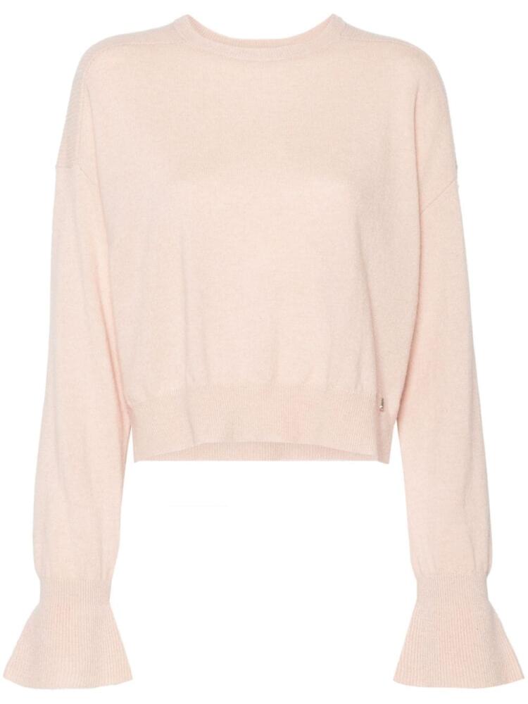 LIU JO logo-plaque sweater - Pink Cover