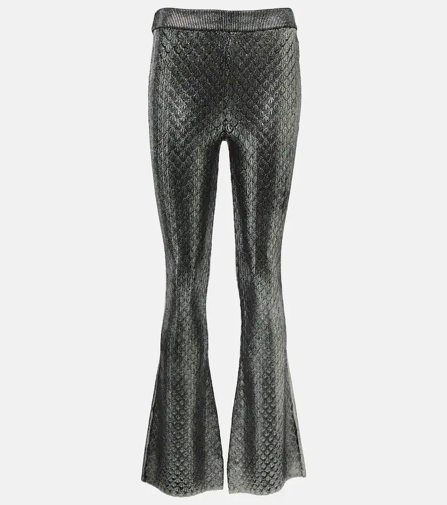 Rabanne Metallic high-rise flared pants Cover