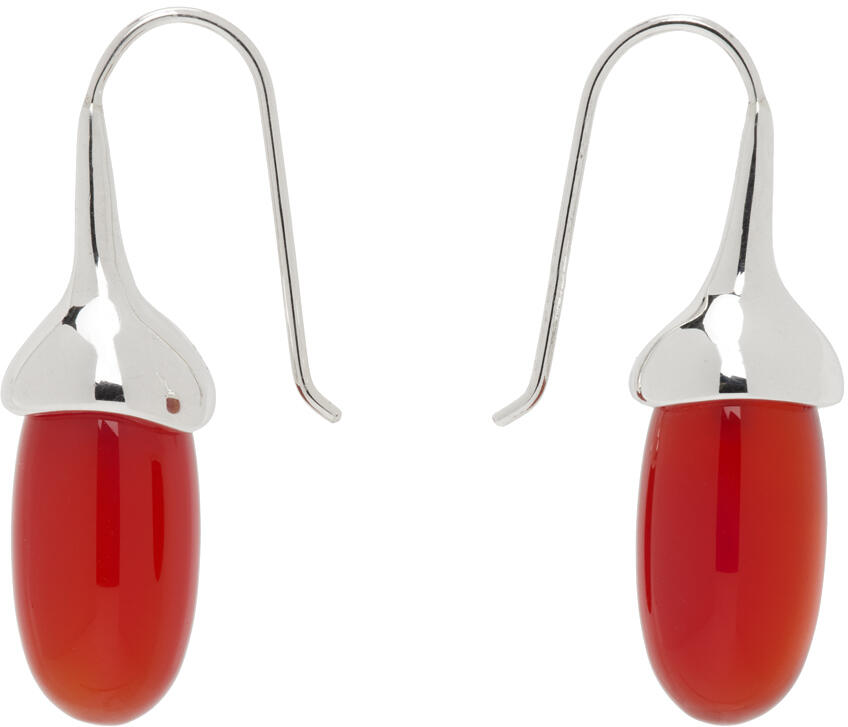 Sophie Buhai Silver & Red Dripping Stone Earrings Cover