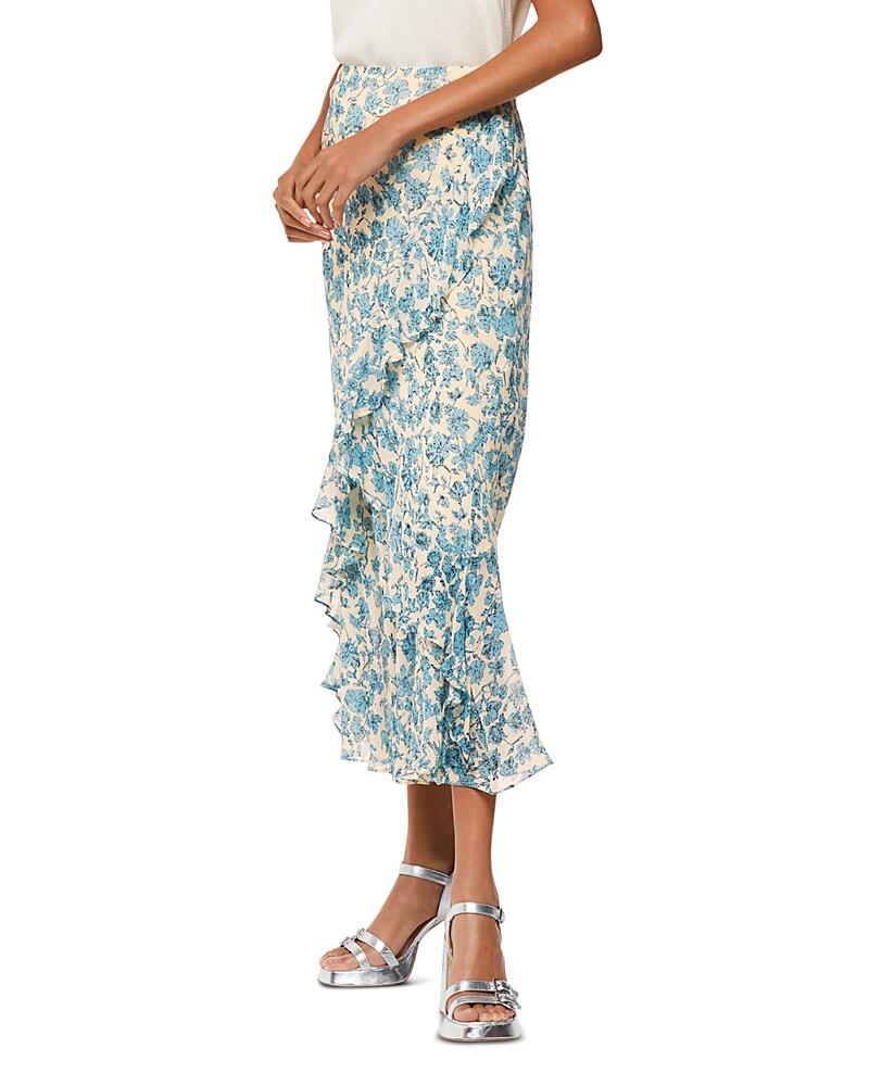 Whistles Shaded Floral Midi Skirt Cover