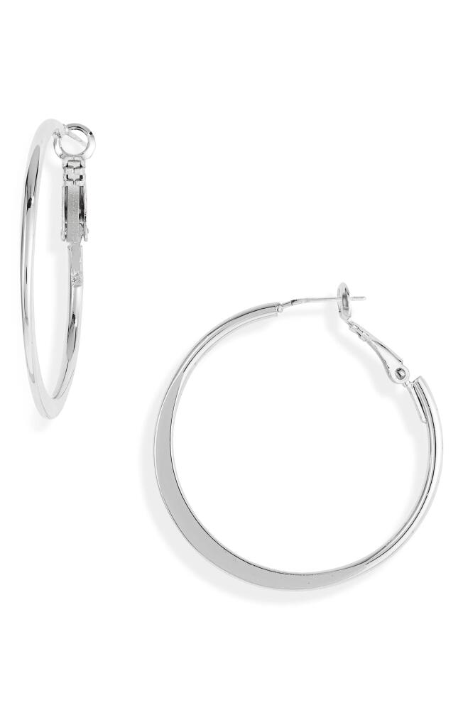 Nordstrom Demifine Tapered Hoop Earrings in Sterling Silver Plated Cover