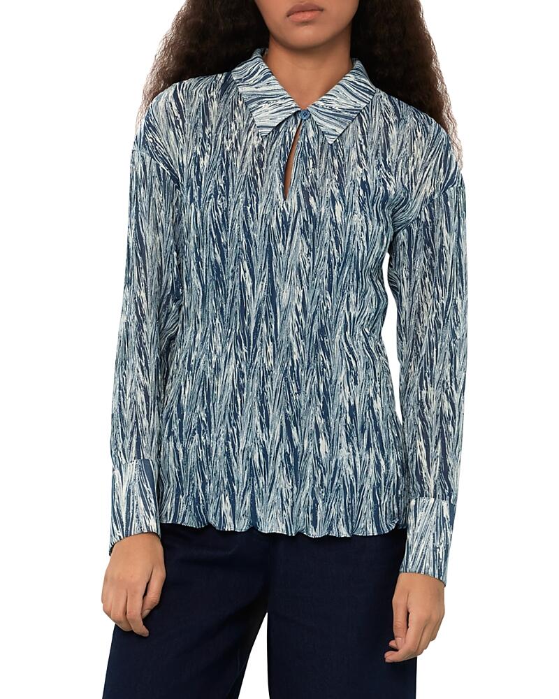 Whistles Marble Stripe Crinkle Shirt Cover