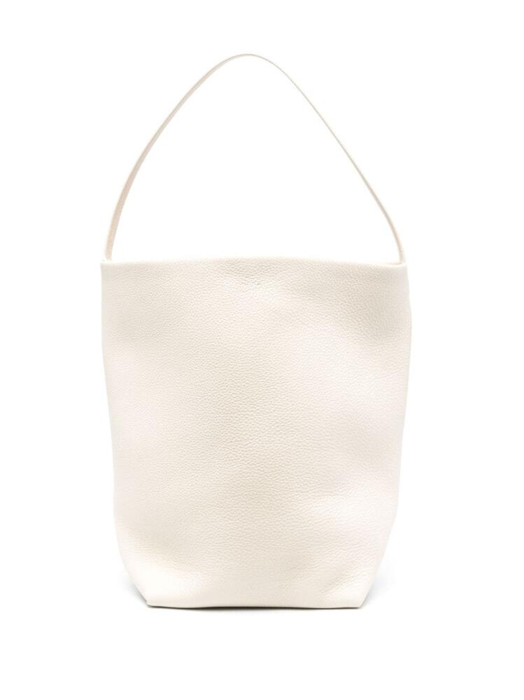 The Row large N/S Park leather tote - White Cover