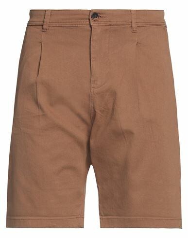 Selected Homme Man Shorts & Bermuda Shorts Brown Cotton, Organic cotton, Recycled cotton, Elastane Cover