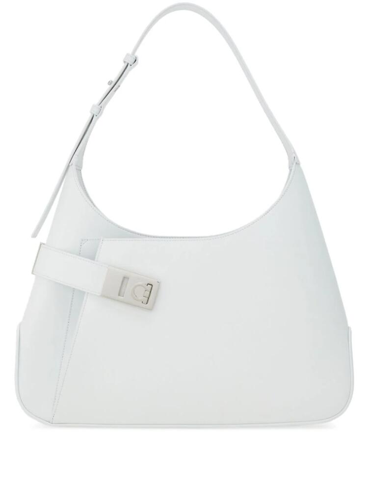 Ferragamo large Hobo leather shoulder bag - White Cover