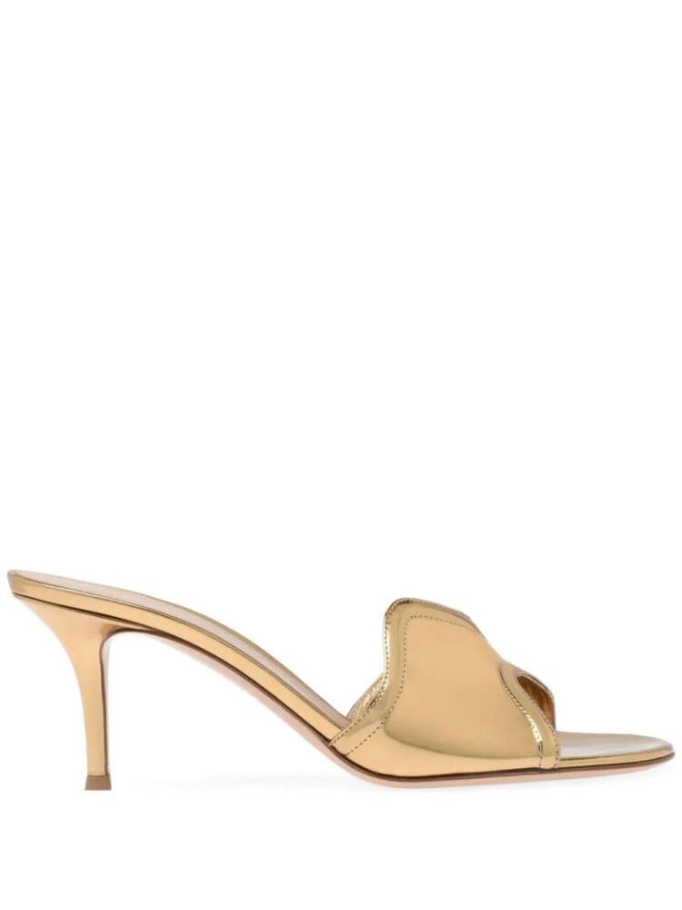 Gianvito Rossi Lucrezia metallic-effect mules - Gold Cover