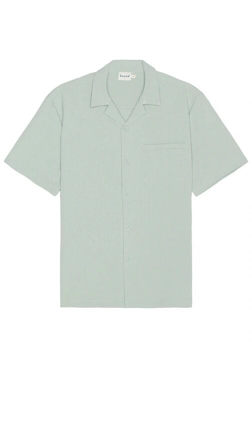 Bound Heavy Cuban Textured Shirt in Sage Cover