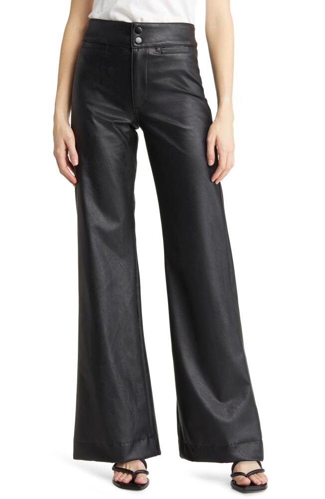 ASKK NY Brighton Faux Leather Flare Pants in Black Cover