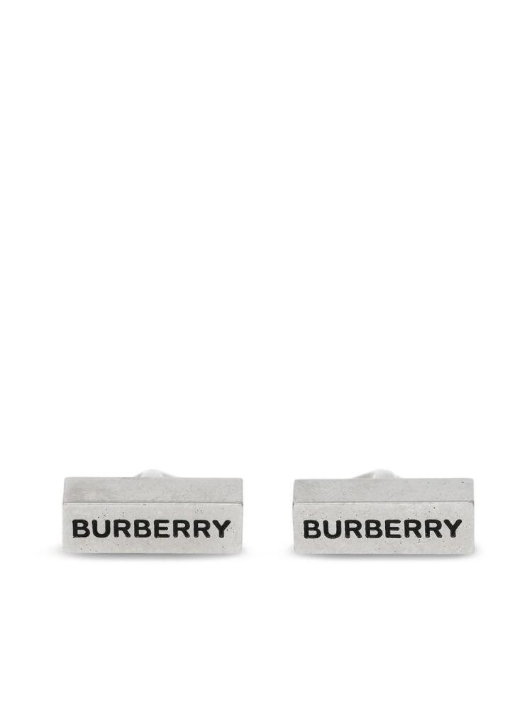 Burberry engraved palladium-plated cufflinks - Silver Cover