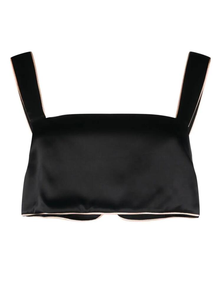 Kiki de Montparnasse Kiki silk bandeau top - Black Cover