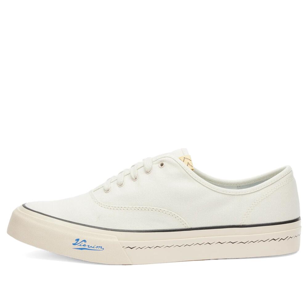 Visvim Men's Logan Deck Lo Canvas Sneakers in White Cover