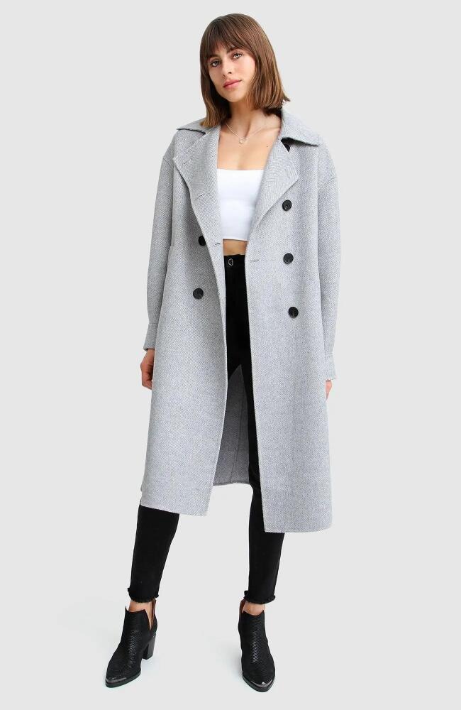 Belle & Bloom Dream Lover Loose Fit Wool Blend Coat in Grey Cover