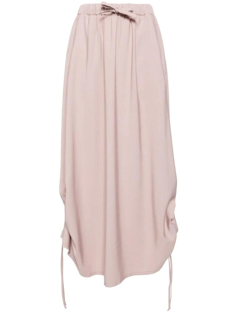 izzue drawstring draped maxi skirt - Pink Cover