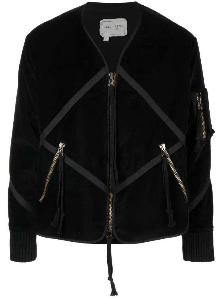 Greg Lauren velvet patchwork jacket - Black Cover