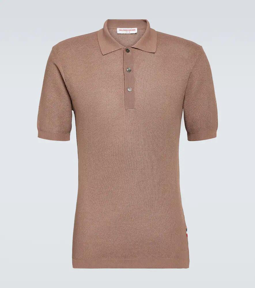 Orlebar Brown Maranon waffle-knit cotton polo shirt Cover