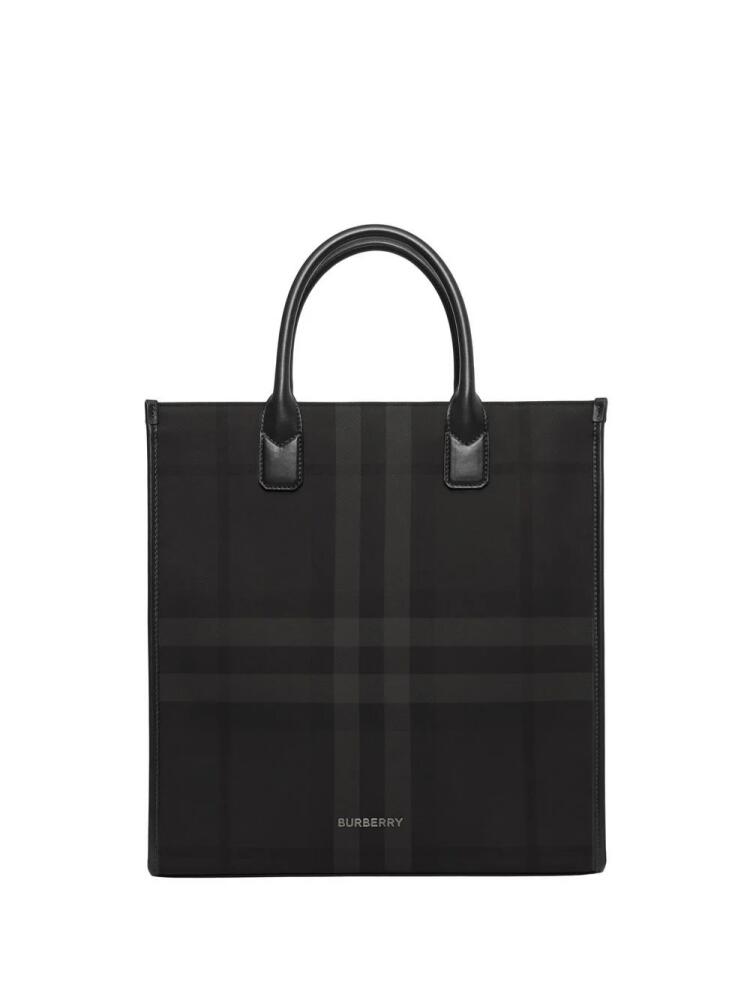 Burberry signature check tote bag - Black Cover