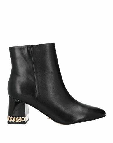 Guess Woman Ankle boots Black Leather Cover