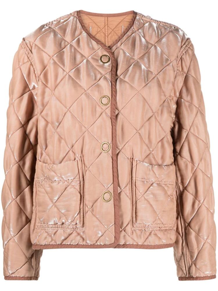 Forte Forte reversible quilted satin jacket - Neutrals Cover